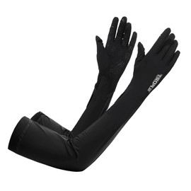JIAHG Summer Driving UV Sun Protection Gloves Arm Sun Block Touchscreen Long Ice Silk Gloves for Women Men Outdoor Sports