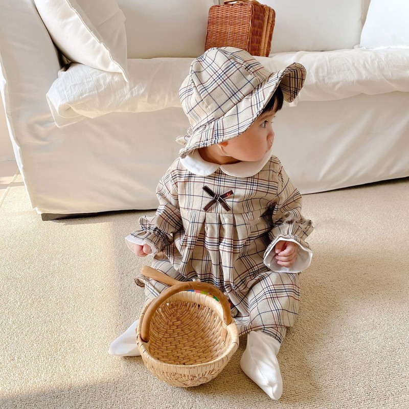 SLINX Baby Boys Girls One-Piece Romper Formal Hat Included, Long
