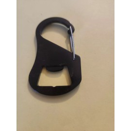 Bottle Opener Carabiner ring Key Chain 3 Inch Black