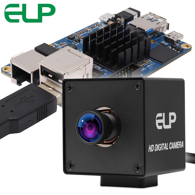 ELP Camera, 4K Usb Webcam, Mini Camera, Wide Angle, 170°