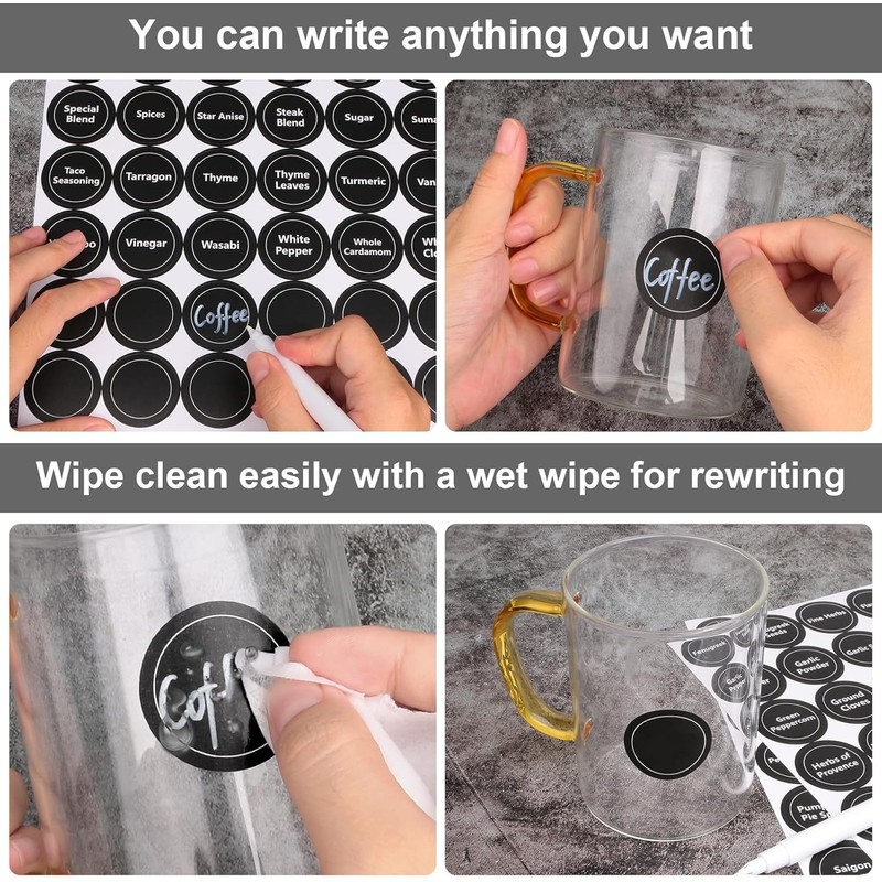 Spice Jar Labels, 432Pcs Kitchen Jar Stickers, Seasoning Labels for