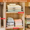 Huxitocan 6-Tier Stackable Closet Organizers and Storage Basket - Foldable