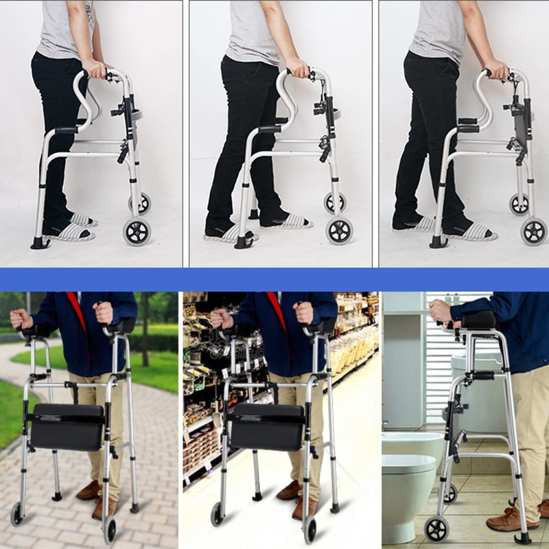 Walker Wheels Replacement Feet, Universal for Folding Medical Walker Accessories