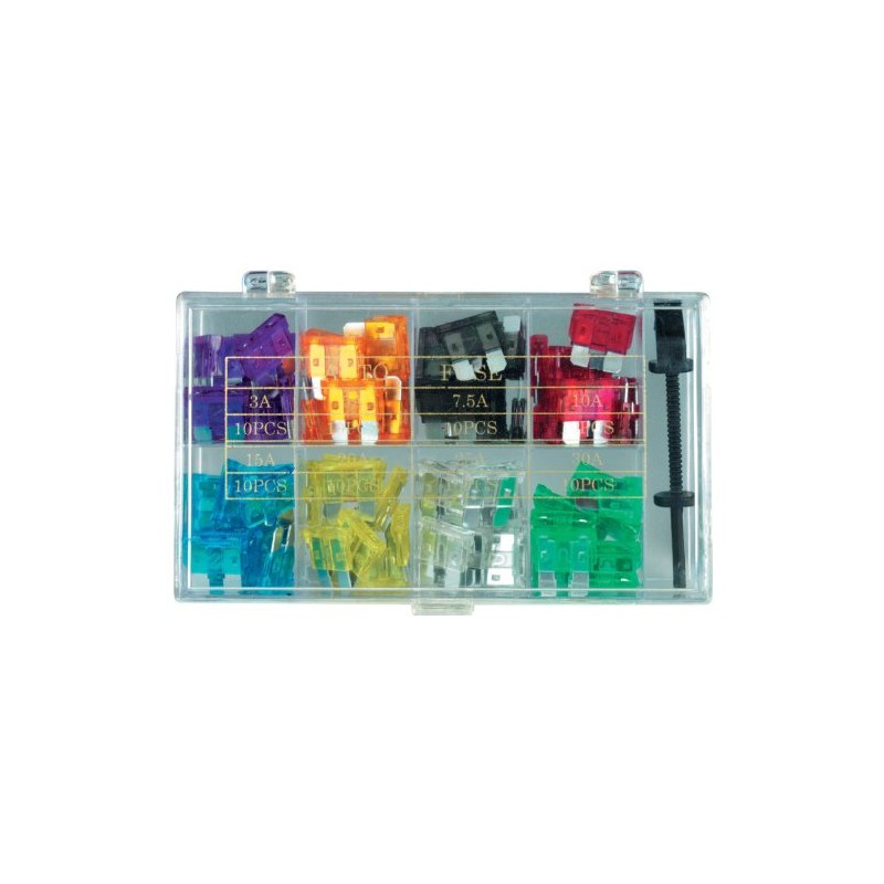 100-Piece Car Fuse Set with 1 Fuse Puller Assortment 1025-2