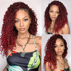 Forevery Goddess Locs Crochet Hair 12 Inch Goddess Faux Locs Crochet Hair for Black Women Pre Looped 6 Packs Bugurdy Boho Crochet Locs with Curly Ends, Long-Lasting & Low-Maintenance
