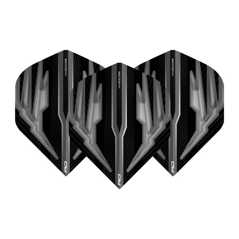 Hardcore Radical Black & Grey Extra Thick Standard Dart Flights