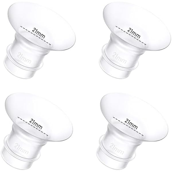 4Pcs Breast Pump Flange Insert 21mm Compatible with Momcozy/Spectra/Medela/eufy/Elvie/Lansinoh/Paruu P10
