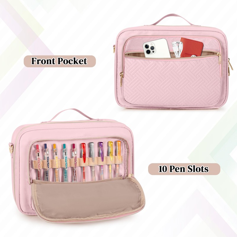 Prokva Journal Cover Bag, Journaling Supplies Storage Bag Carrying Case,