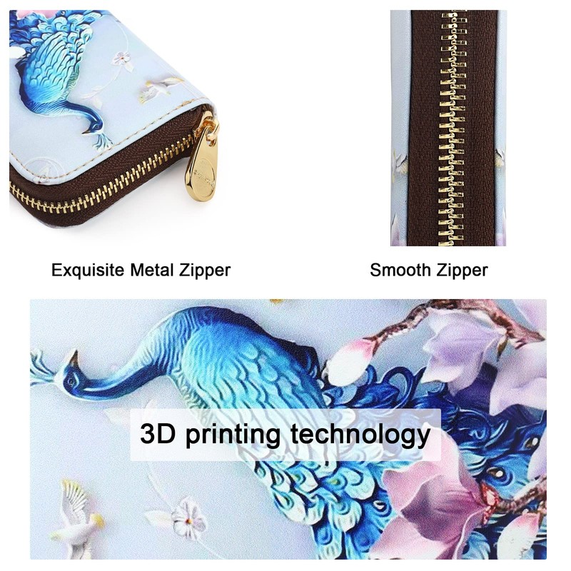 APHISON RFID Credit Card Holder Wallets for Women Leather Zipper