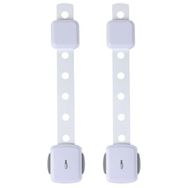 Fursafe&Q Cabinet Locks Baby Proofing, Baby Drawer Safety Locks -Adhesive Child Safety Lock Straps Adjustable Door Latch for Fridge Toilet Oven No Drill Furniture Kitchen Lock