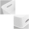 NICESH 6-Pack White Plastic Small Storage Baskets, 10" x 7.7"