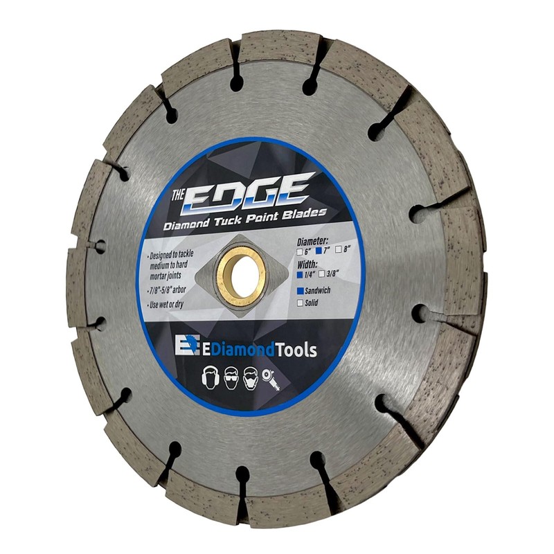 7" Diamond Sandwich Style-Tuck Point Blade for Mortar Joint Removal,
