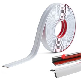 Wall Corner Protector Trim Molding, 16ft Peel and Stick Corner Trim Molding Self Adhesive Wall Corner Guard Edge Protector Trim Caulk Strip for Corner Ceiling Countertop (White, 0.8 in x 16 ft)