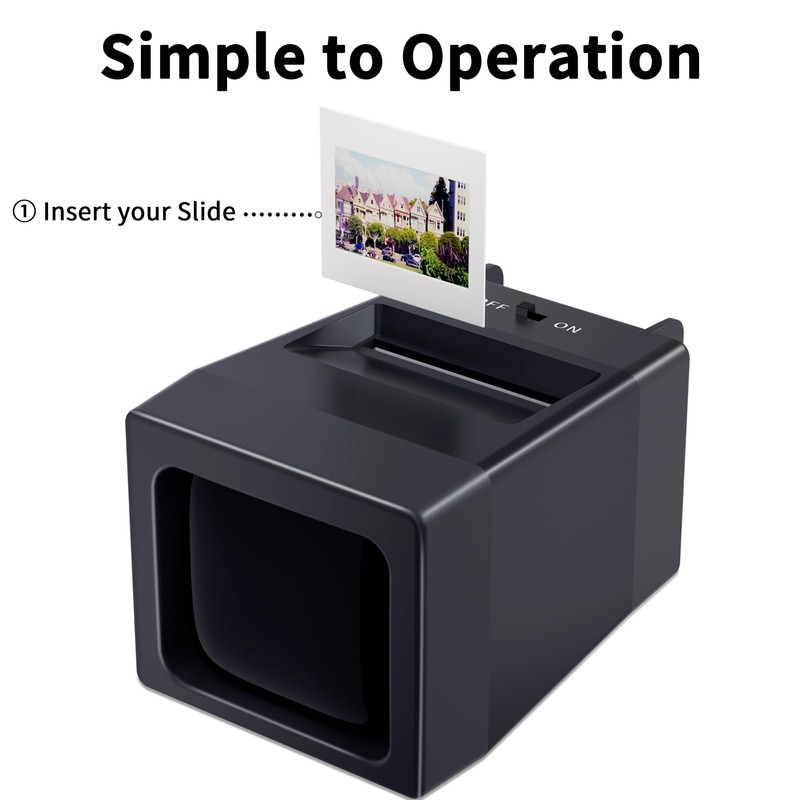 35mm Slide Viewer, 2X Magnification Slide Viewer for Viewing 35mm