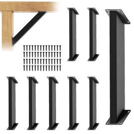 45 Degree Angle Support Brackets, 45° Heavy Duty Connector Brace Bracket Kit for Wooden Structures Support for Gazebos, Tree Houses, Cabins and Patios DIY Kit (8pcs)