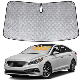 LHCDQSKCW Windshield Sun Shade Compatible with Hyundai Sonata 2015-2019, 6-Layer Foldable Front Window Sunshade Reflector Cover, Sun Visor Protector Blocks UV Rays