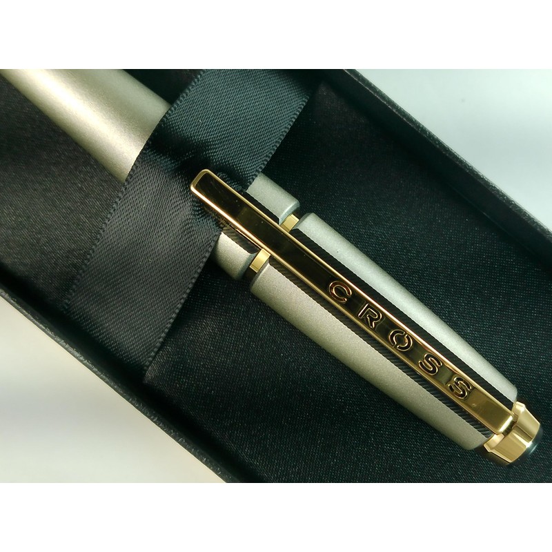 Cross Edge Sonic Titanium Lacquer with Gold PVD Appointments Rollerball