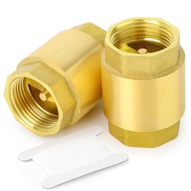 GASHER 2PCS Brass Check Valve 1" Female Thread, Backflow Prevention, One Way Check Valves
