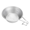 Camping Cup Backpacking Bowl Cup Stainless Steel with Hook Shape