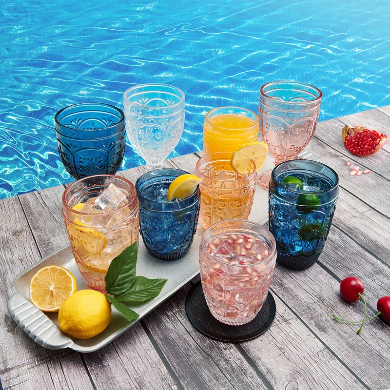 Fitz and Floyd Trestle Rocks Double Old Fashioned, Set of