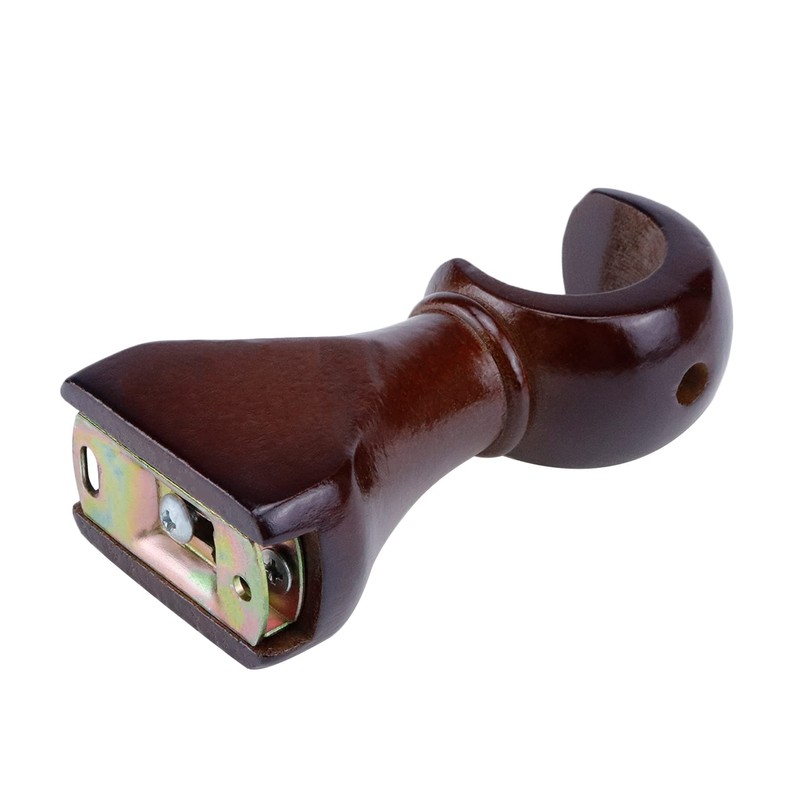 HEVSTIL 2-Pack Wood Curtain Rod Brackets,Return End Brackets for 1-2/5"