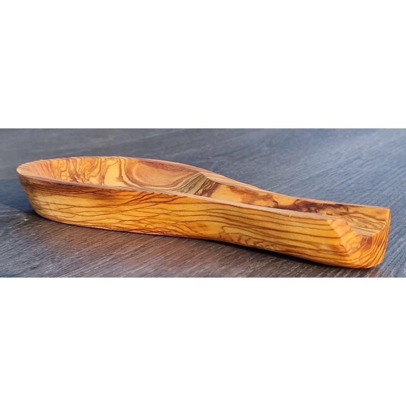 Cleminson Olive Wood Kitchen Spoon Rest, Hand-Carved, 23 x 9