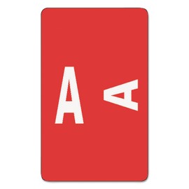 Smead AlphaZ ACCS Color-Coded Alphabetic Labels, Letter A, Red, 100 per Pack (67171)