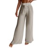 RoseSeek Women's Cover Up Beach Pants Tie Front Mesh Wide
