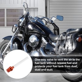 ACROPIX Motorcycle Gas Cap Gas Fuel Tank Cap Vent Tube Hose Universal Fuel Tank Cover Exhaust Hose for ATV Bike Orange 2pcs