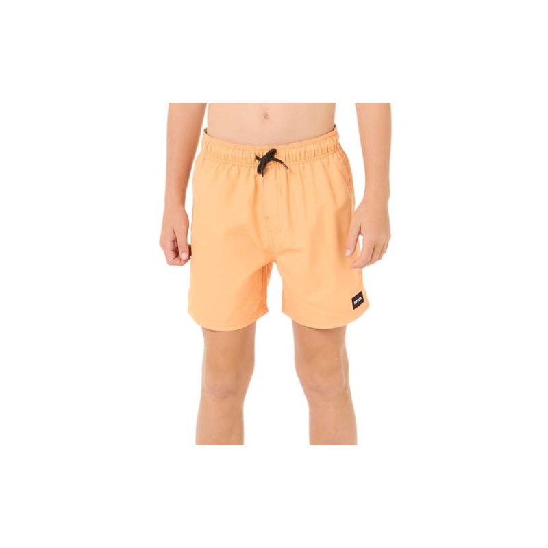 Rip Curl Boys' Offset Volley Boardshorts, Mandarin Zest