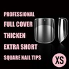 Wellquinn Square Nail Tips Extra Short Thicken Soft Gel Nails