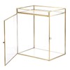 Glass Perfume Organizer Case Gold Cologne Holder with Vanity Tray