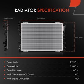 A-Premium Engine Coolant Radiator Assembly Compatible with Ford Escape 2008-2012 & Mazda Tribute 2008-2011 & Mercury Mariner 2008-2011, 2.3L 2.5L