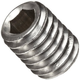 18-8 Stainless Steel Set Screw, Internal Hex Drive, Cup Point, Meets DIN 916, 12mm Length, M5-0.8 Metric Coarse Threads (Pack of 100)