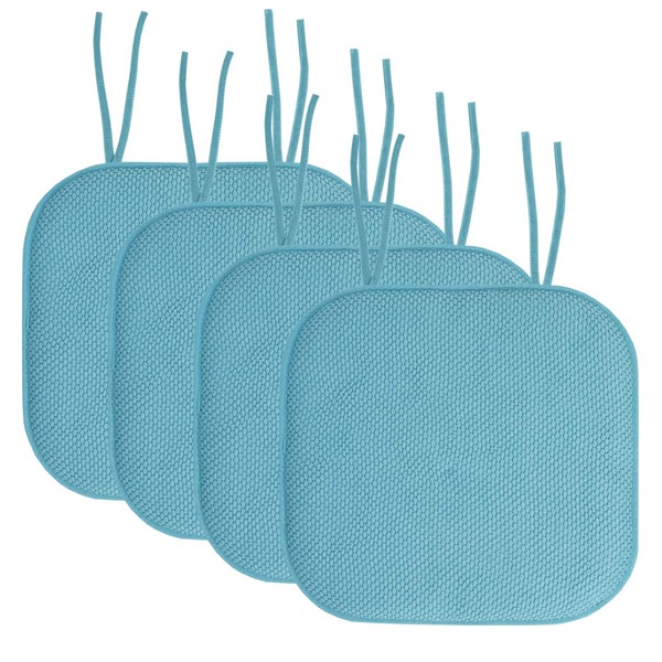 Sweet Home Collection Chair Cushion Memory Foam Pads with Ties
