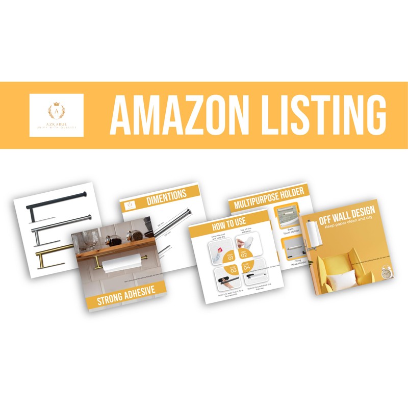 Paper Towel Holder for Kitchen (Brushed Gold)