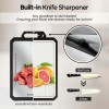 Kwalitychop Best Stainless steel cutting board with knife sharpener &