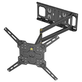 FORGING MOUNT Corner TV Mount with 25.6" Long Arm,Landscape to Portrait Full Motion TV Wall Mount Swivel Tilt Heavy Duty Wall Mount Bracket for 26-65''Screens,Load 77lbs,VESA 400x400mm, Fit 16'' Stud