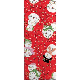 Printed Christmas Gift Tissue 20" x 30", Snowmen & Lights (48 Folded Sheets) Decorative Wrapping Tissue Paper for Holiday Gifts, Bags, Crafts