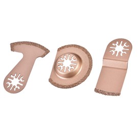 3pcs Oscillating Segment Saw Blade Set Multi-Function Power Tools Carbide Saw Blade for Cement, Grit, Grout, Ceramic Tile