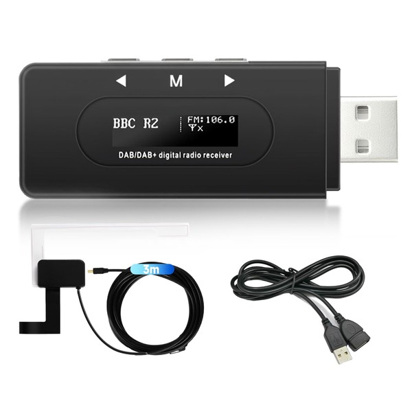 Hodozzy DAB/DAB+ Universal Car Radio Receive Adapter - USB 2.0