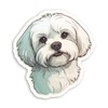 2 x 10cm Maltese Dog Vinyl Stickers - Cute Pet