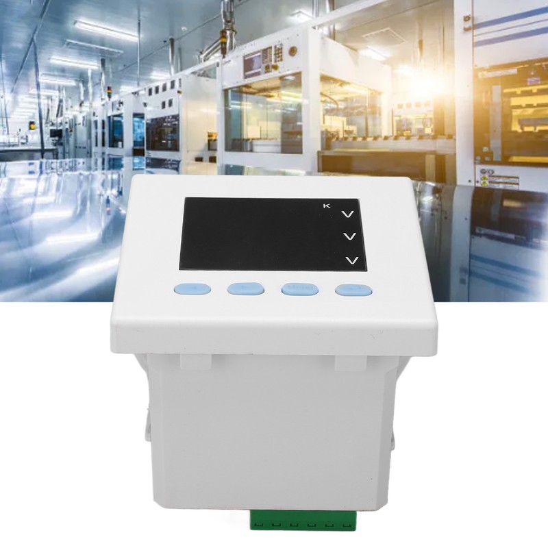 Intelligent Digital Voltmeter 3 Phase White ABS Flame Retardant Electricity
