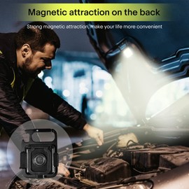 NineLeaf Portable Flashlight Keychain,COB Keychain Work Light,1000 Lumen Emergency Light Flashlights 4 Light Modes,with Folding Bracket Bottle Opener and Magnet Base,Walkig Dog,Camping and Hiking