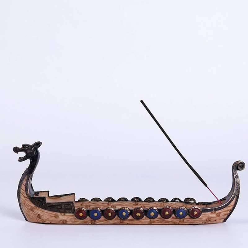 Viking Ships, Retro Ships Ornament, Collectible Figures, Resin Viking Boat
