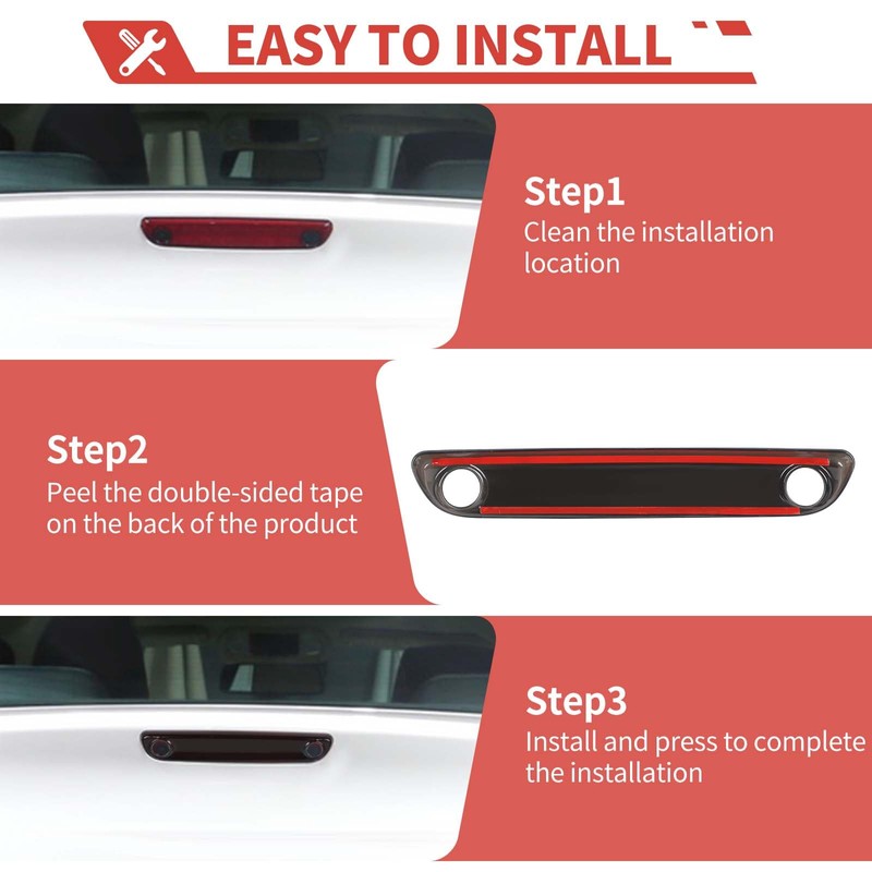 Tail Light Lamp Cover Guard and 3rd Third Brake Light