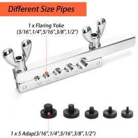 Fasmov 25 ft 1/4" Copper Coated Brake Line Kit, Brake Line Flaring Tool Kit (Includes 16 Fittings and 4 Unions Brake Line Fittings) + Double & Single Flaring Tool Kit