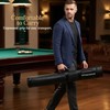 2x2 Leather Pool Cue Case for 2 Butts & 2