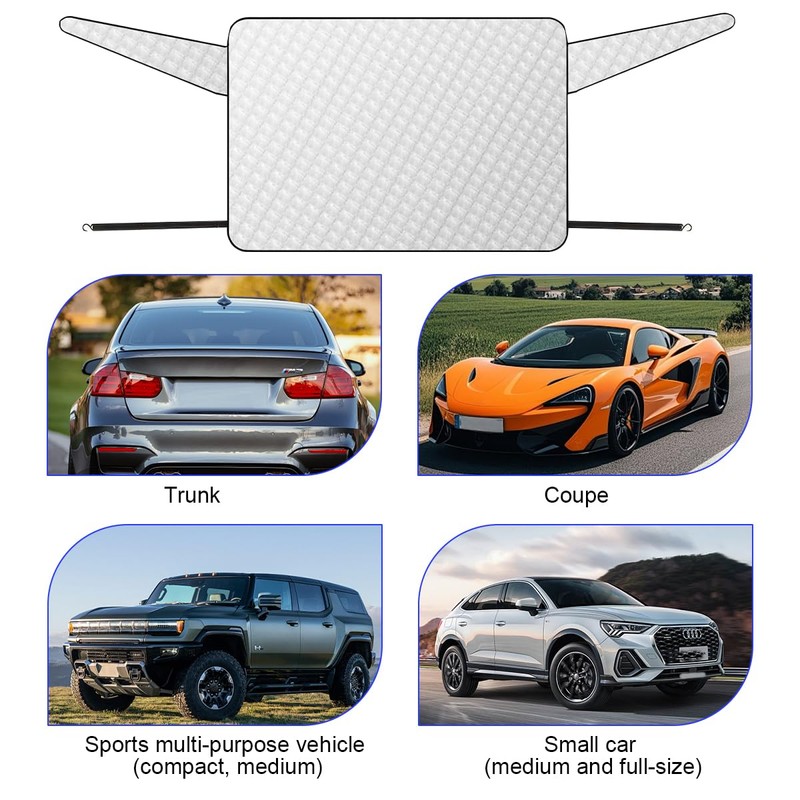 Zpana Car Magnetic Rear Windshield Snow Cover, Vehicle Rear Window