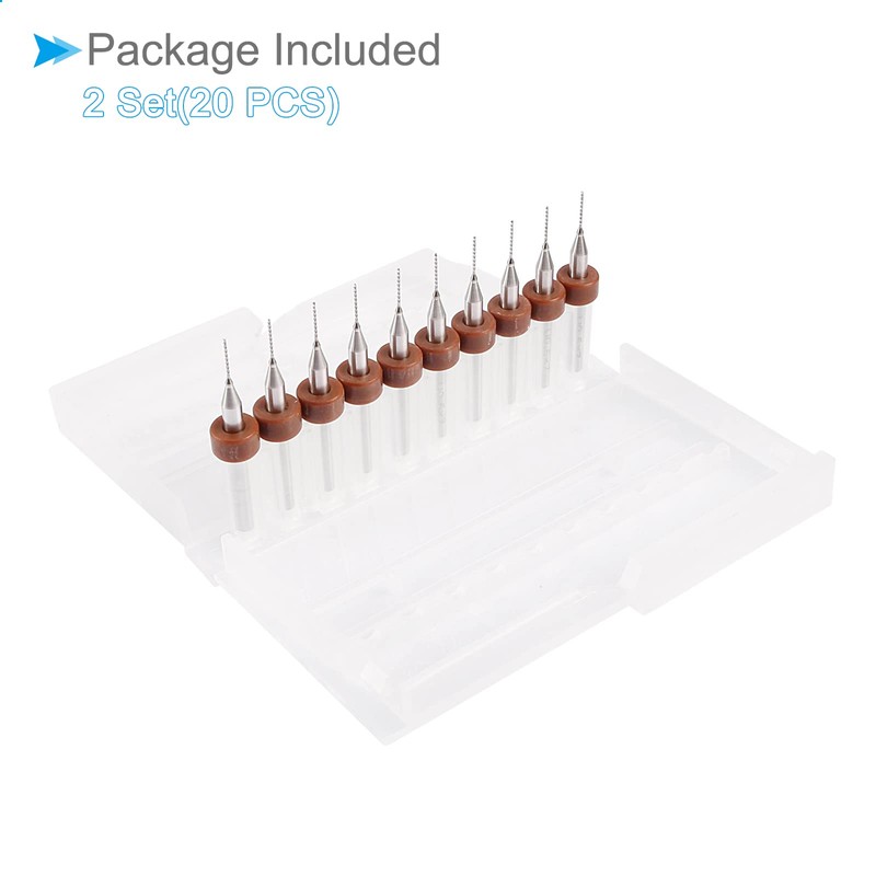 CoCud Micro PCB Drill Bit 1/8 Inch Shank 0.5 mm